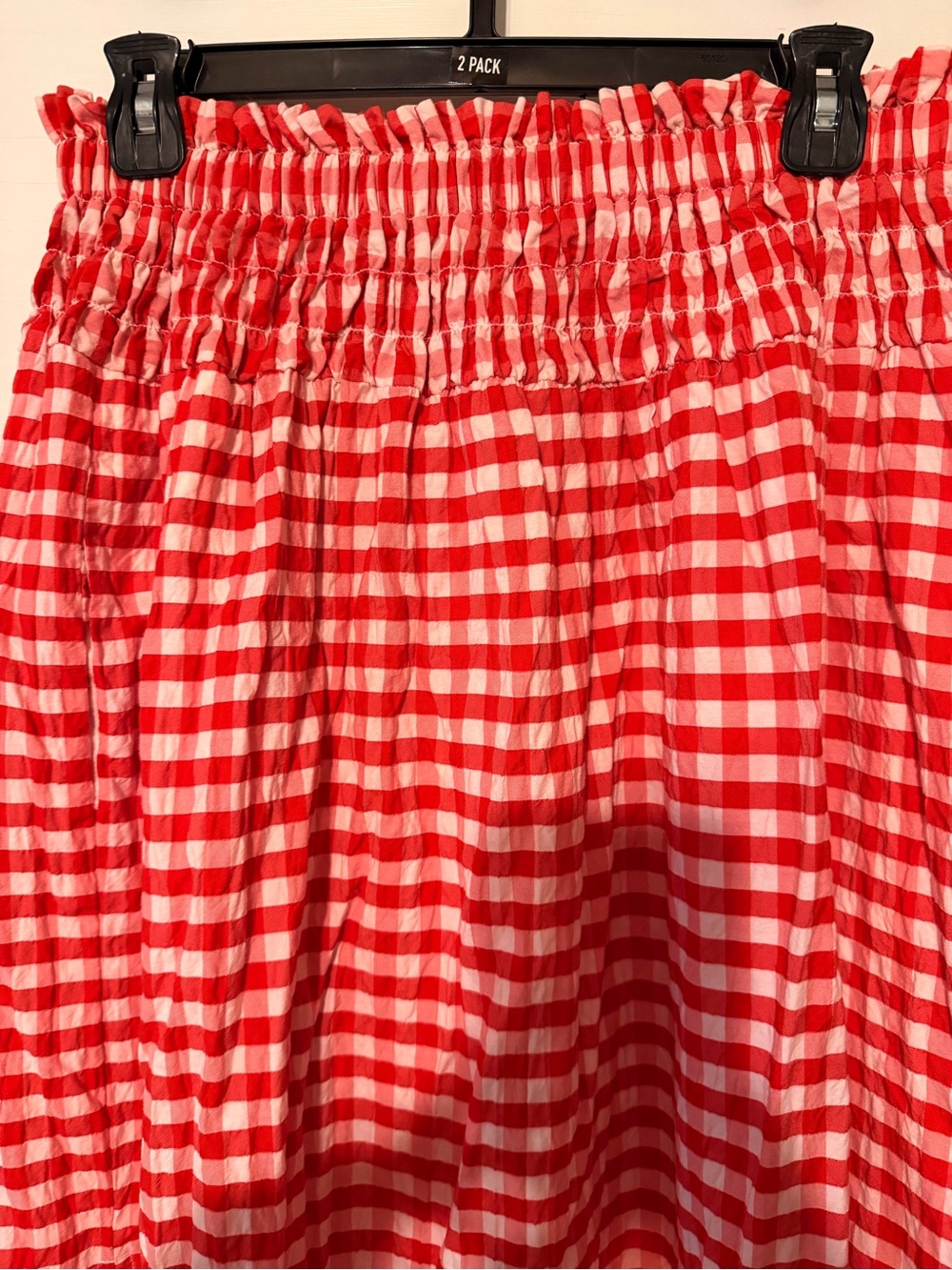 Universal Thread Red and White Gingham Maxi Skirt - Picture 2 of 3